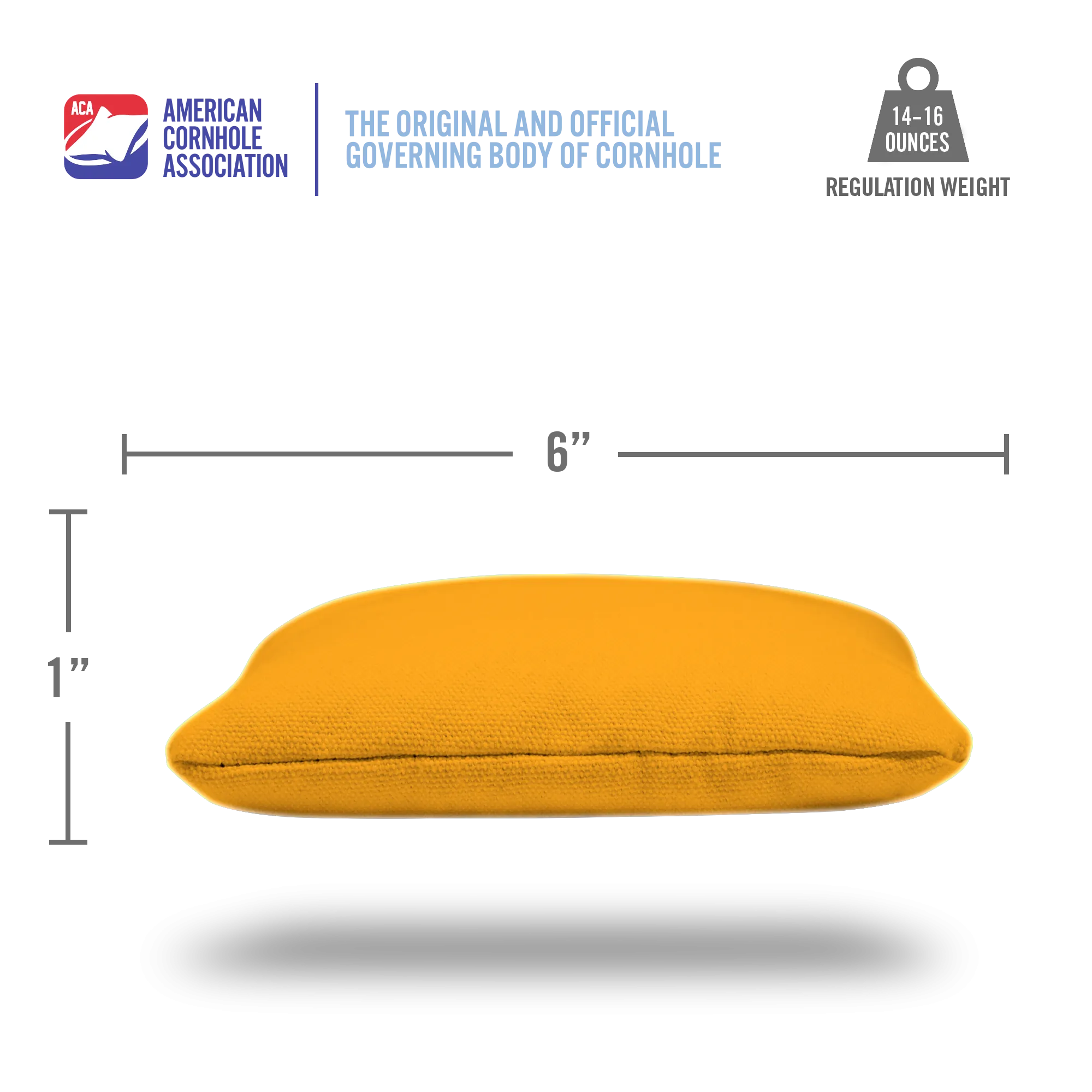 Yellow Daily 66 Cornhole Bags