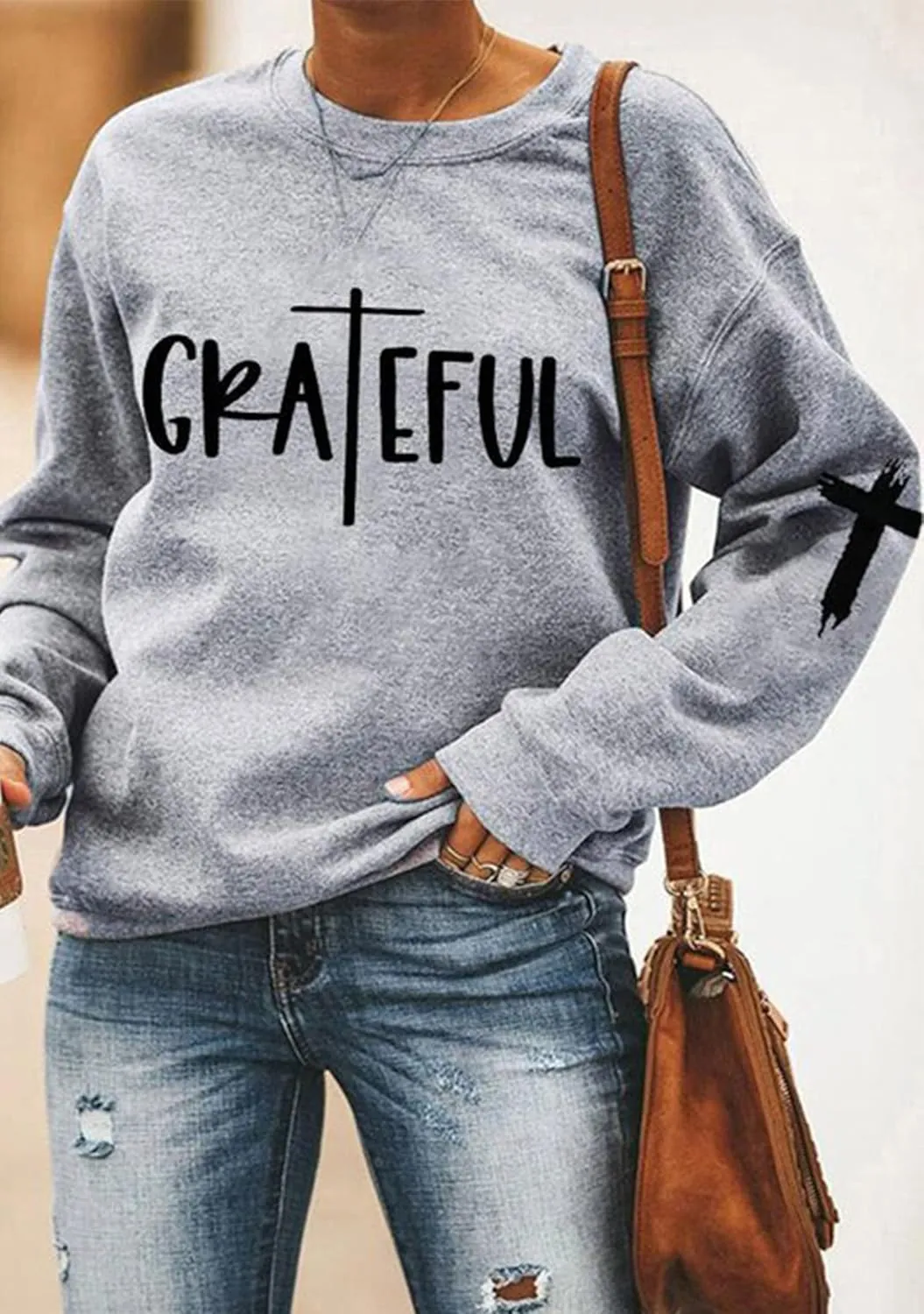 YMING Women's St. Patricks Day Loose Fit Sweatshirt Irish Clover Print Long Sleeve Pullover Shamrock Round Neck Shirt Tops