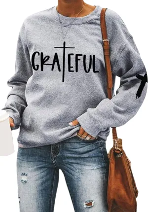 YMING Women's St. Patricks Day Loose Fit Sweatshirt Irish Clover Print Long Sleeve Pullover Shamrock Round Neck Shirt Tops
