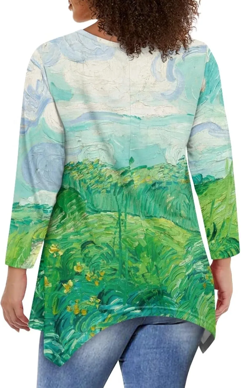Ystardream Plus Size Long Sleeve Tops Women Suitable for Causal Daily