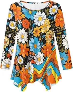 Ystardream Plus Size Long Sleeve Tops Women Suitable for Causal Daily
