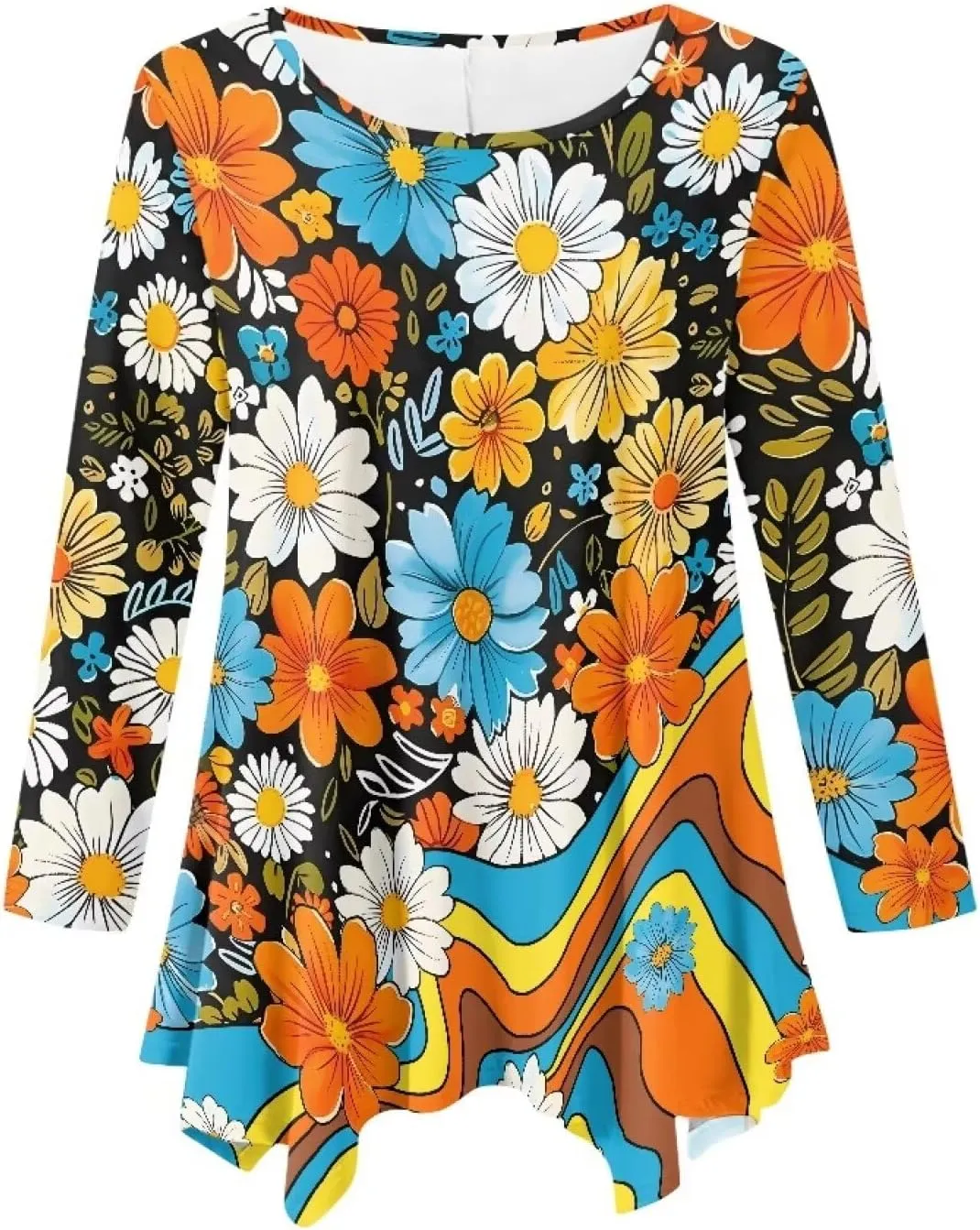 Ystardream Plus Size Long Sleeve Tops Women Suitable for Causal Daily