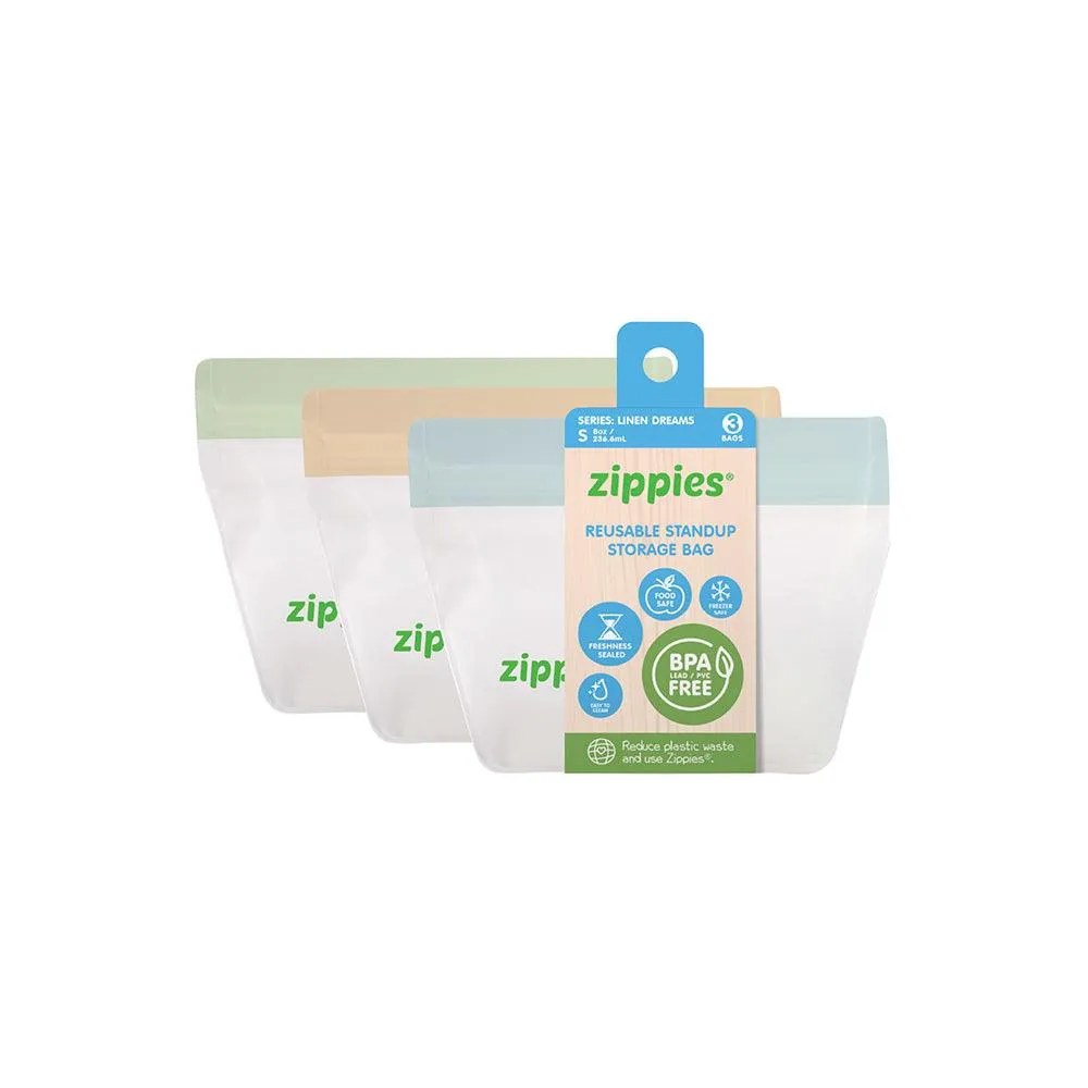 Zippies Color Reusable Bags Linen Dreams